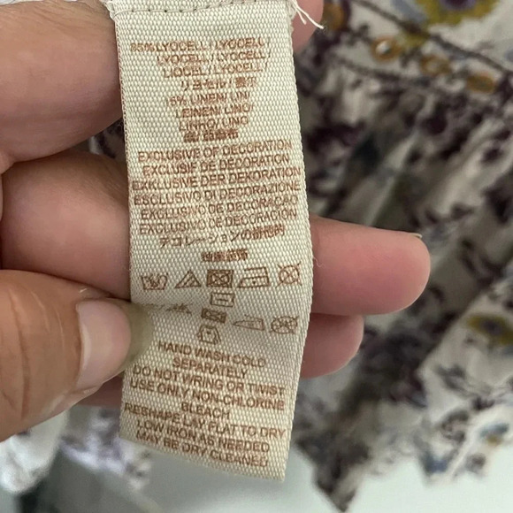 Free‎ People flouncy feminine boho linen top size XS - Picture 4 of 6